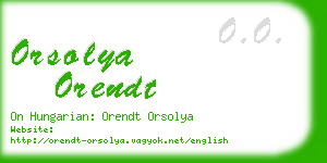 orsolya orendt business card